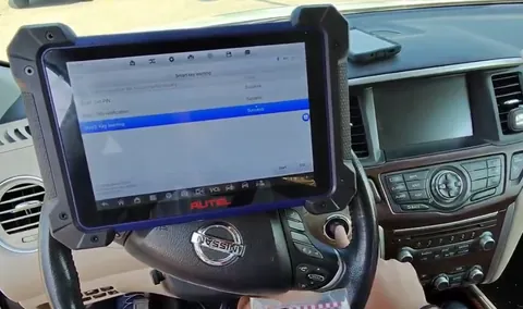 Andy programming a new key for a Nissan on-site