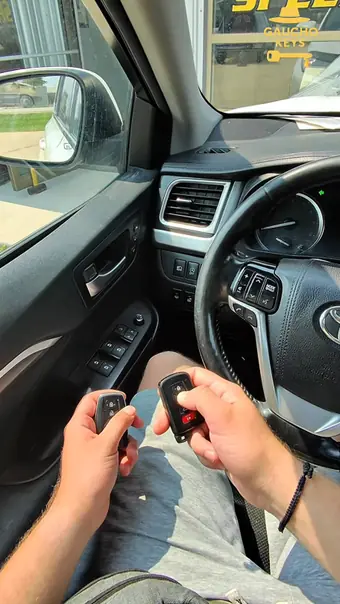 Two smart keys for a Toyota Highlander