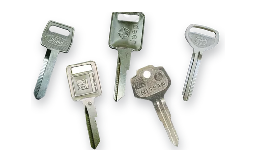 Plain metal car key